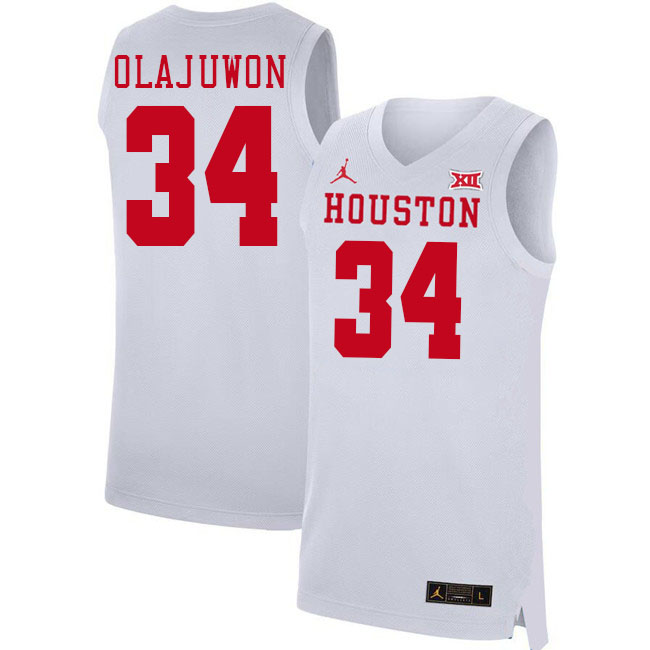 Hakeem Olajuwon College Jersey,Houston Cougars #34 Hakeem Olajuwon Basketball Jersey Youth-White